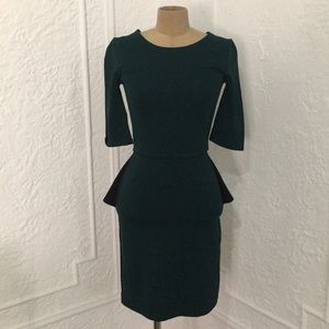 Red by Saks Fifth Avenue two tone peplum dress